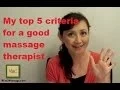 How to find a good massage therapist - Massage Monday 186