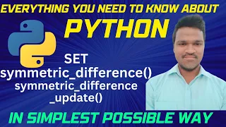 Symmetric Difference in Python set symmetric difference python python set python tutorial