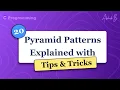 Pyramid Patterns with simple algorithms For beginners college students C Programming