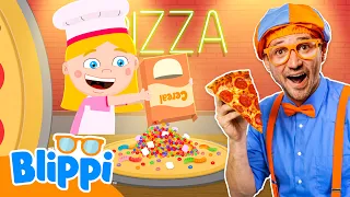 Build A Crazy Pizza Song | Blippi Songs｜Kids Songs｜Trucks for Kids