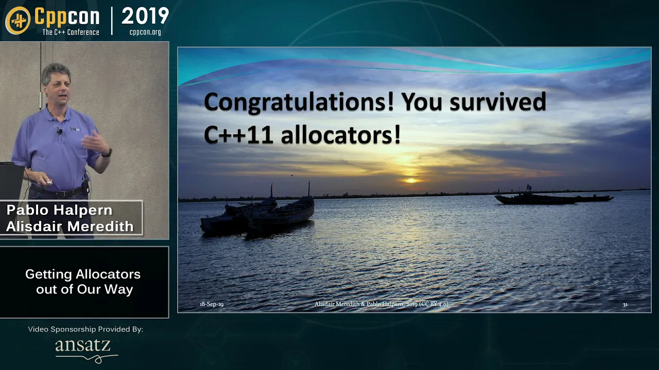Getting Allocators out of Our Way - Alisdair Meredith & Pablo Halpern - CppCon 2019
