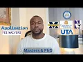 USA Universities Application Fee Waivers for International Students Scholarships Automatic