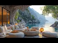 Download Lagu Elegant Jazz In Lakeside Ambience | Gentle Jazz Melodies Cliffside With Calm Lake For Relaxing