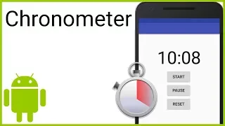Chronometer Stopwatch with Start Pause Resume Reset - Android Studio Tutorial