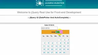 ui jquery tutorial Part 13 datepicker