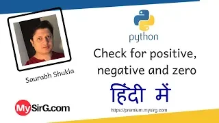 Python script to check for positive negative and zero MySirG com