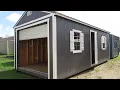 12X24 Derksen Garage with Workbench Pegboard and Electrical at Big W s Portable Buildings