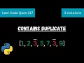 Leetcode 217 - Contains Duplicate