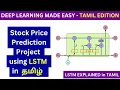 Stock Price Prediction using LSTM Deep Learning Project in Tamil Python Tutorial