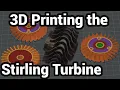 3D print the bidirectional impulse turbine for the thermoacoustic Stirling engine