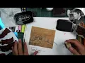Stampscapes Lab First Winter Scene Test on Wood Grain