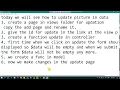 update picture in the database using php codeigniter