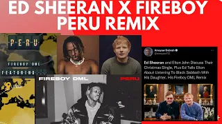 ed sheeran jumps on fireboy s peru remix wizkid wants 1 million naira suya buju