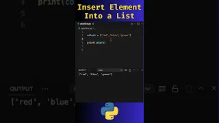 Insert an Element into a List in Python