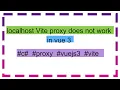 localhost Vite proxy does not work in vue 3