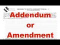 Real Estate Addendum or Amendment C A R Form ADM and AEA