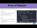 Area of Square Python Coding Challenge CCBP NxtWave