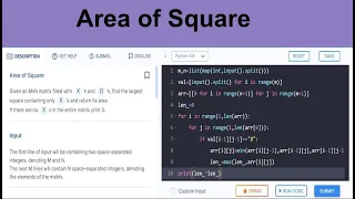 Area of Square Python Coding Challenge CCBP NxtWave