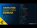 Animated Nested Accordion Tree View Side Navbar UI Design HTML CSS JavaScript