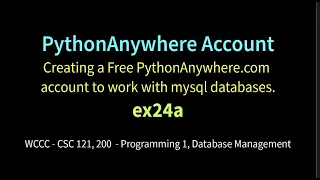 24a PythonAnywhere Account Creation