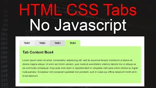 How to create Tabs menu using HTML and CSS HTML tabs no javascript css3 tabs menu