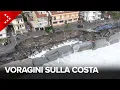 Lagu Santa Teresa di Riva (Messina), voragini sulla costa dopo il ciclone Harry. Residenti: \
