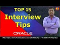 Top-15-Interview-Tips for Oracle Oracle Interview Tips Interview Tips Oracle SQL tutorial