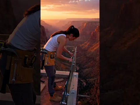 She Built a 2-STORY Bunker 600FT Above a Canyon 😱🏔️ #yt