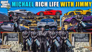 GTA 5 : MICHAEL ILLUMINATI ALL FRIENDS IS BACK IN MANSION | MICHAEL RICH LIFE GTA 5