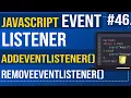 JavaScript Event Listener addEventListener and removeEventListener Javascript Tutorial
