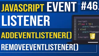 JavaScript Event Listener addEventListener and removeEventListener Javascript Tutorial