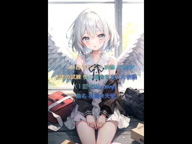 AI ( 完結story)天使の試練 僕の運命を変えた物語PV映像 作曲 (曲名 祝福の天使) アニメ作ってみた