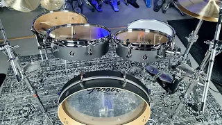 Groove Drum Co Pancake Drums - 22 10 12 14 12 Flat Black