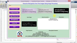 Character Recognition using Image Processing Matlab Project Code