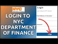 NYC Department of Finance Login How to Login NYC Department of Finance Account 2024
