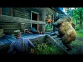 Arthur brings a bear to Aberdeen pig farm RDR2