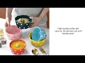 Wholesale supplier of high-quality polka dot ceramic dinnerware set with handle bowl SANBO