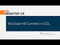 McGraw Hill Connect in D2L