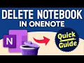 How to Delete a Notebook in OneNote Step by Step