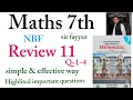 Maths class 7th Review exercise 11 rev ex 11 unit 11 Q 1-4 mensuration chapter 11