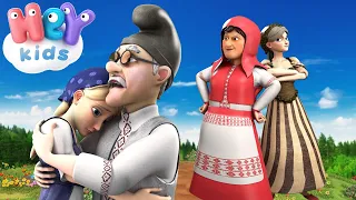 fata babei si fata mosului poveste pentru copii heykids desene animate
