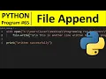 Python Program - Append to a File in Python File Handling