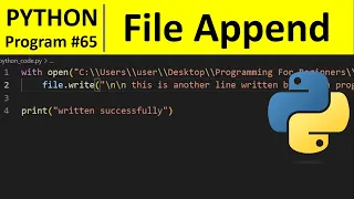 Python Program - Append to a File in Python File Handling