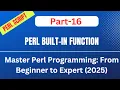 How to Use Perl Built-In Functions Part-16 Perl Scripting Language