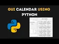 Create Calendar Using Python Gui Calendar Tkinter Project Python