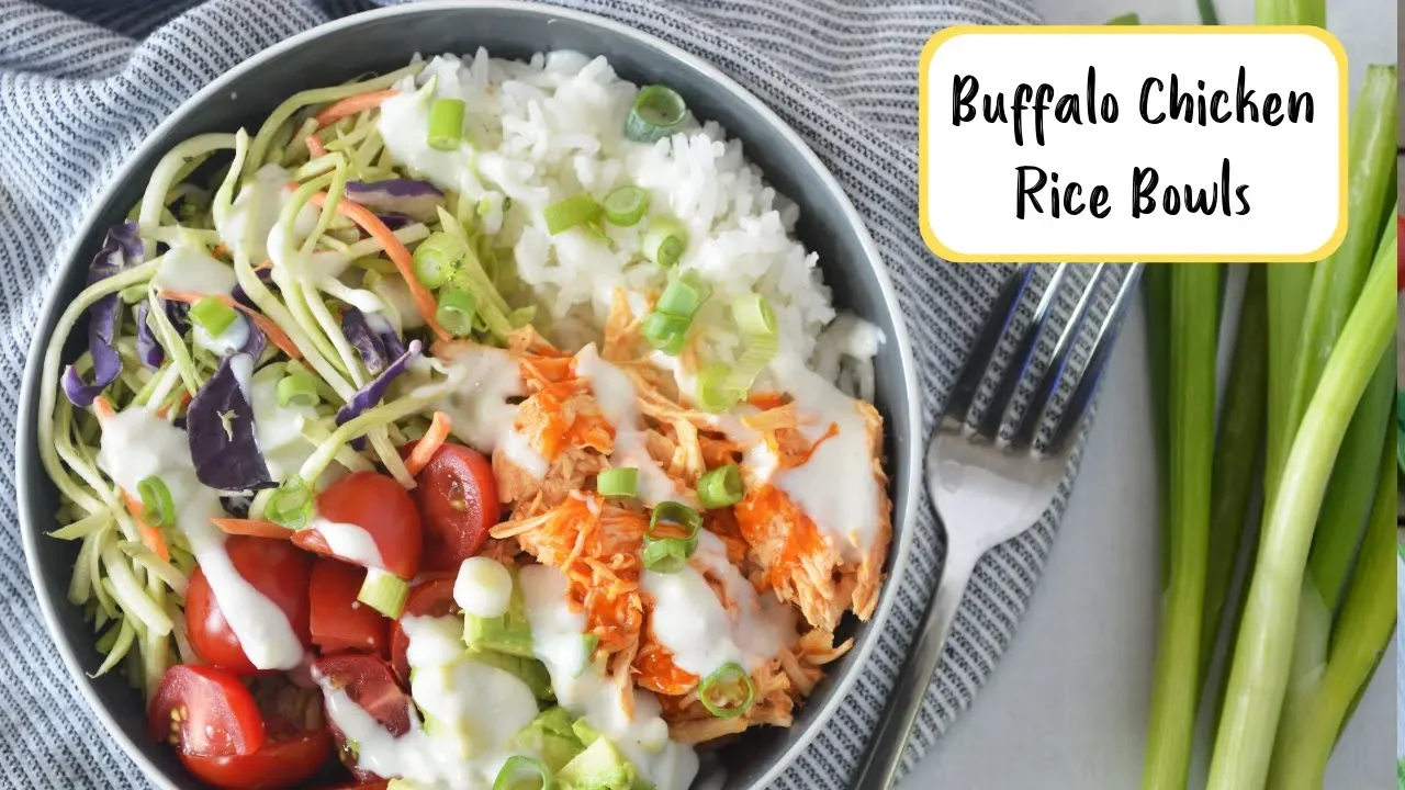 Buffalo Chicken Rice Bowls   Easy Meal Prep Recipe