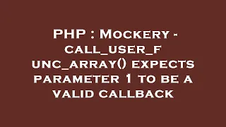 PHP Mockery - call
