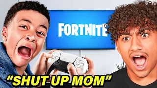 rude kid does not listen to mom 