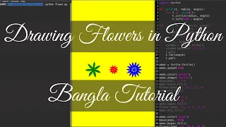 Drawing Flowers in Python Bangla Tutorial