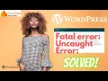 Lagu How to solve Fatal error: Uncaught Error: Call to undefined function